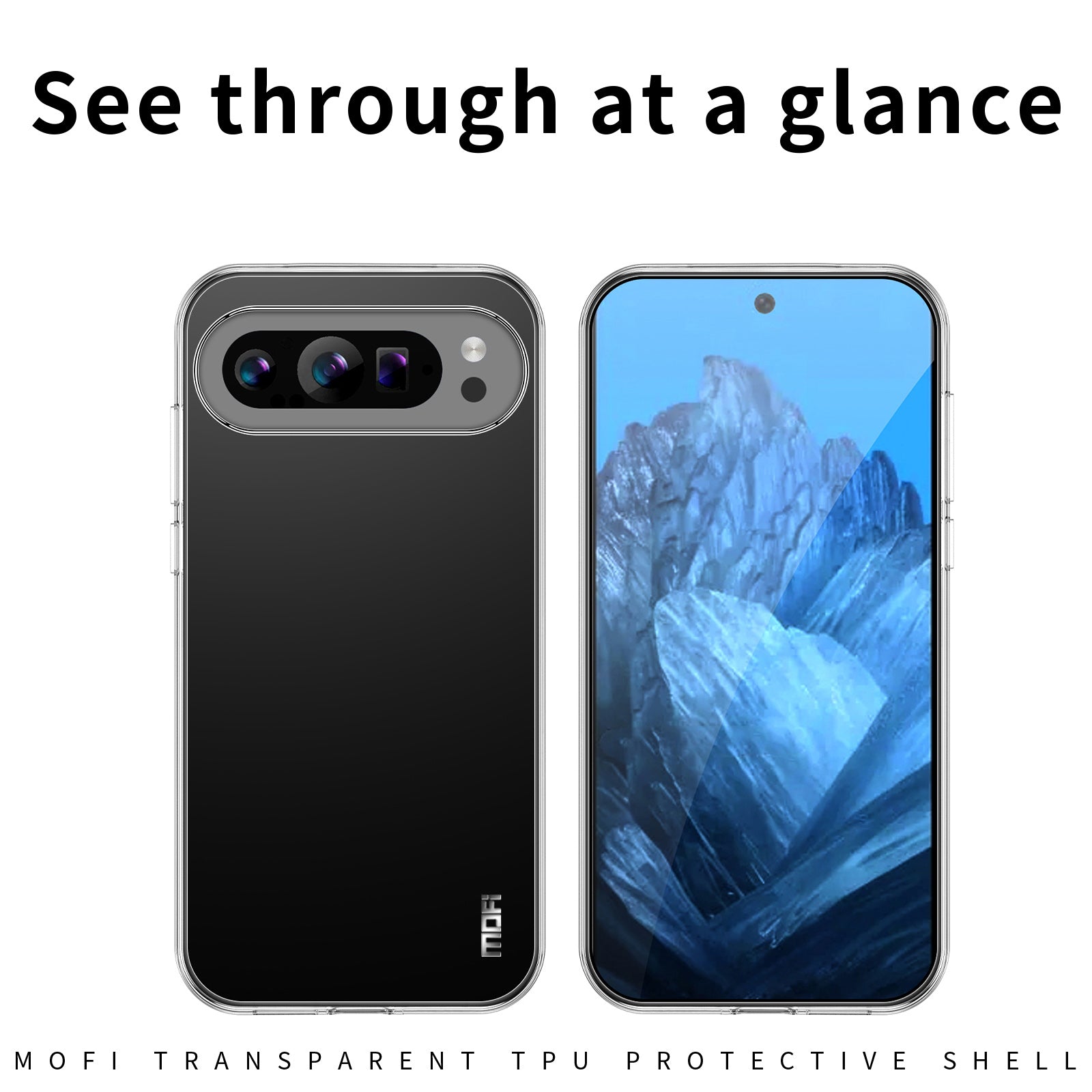 MOFI For Google Pixel 9 Pro Case Flexible TPU Shock Absorption Phone Cover MOFI For Google Pixel 9 Pro Case Flexible TPU Shock Absorption Phone Cover